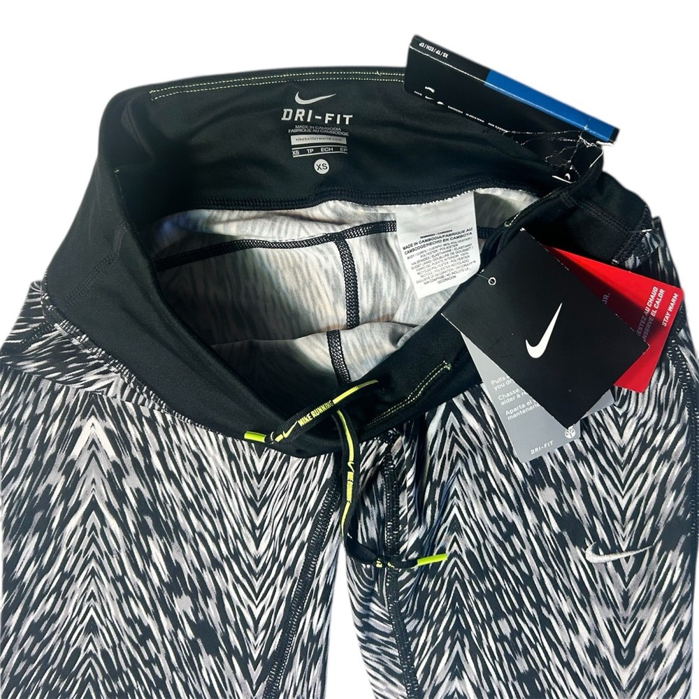 Nike Dri-fit Women's XS Epic Run Crops Printed Tight Cropped Pants Capris Tights - Picture 5 of 6
